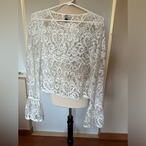 Lenni lace blouse. White.